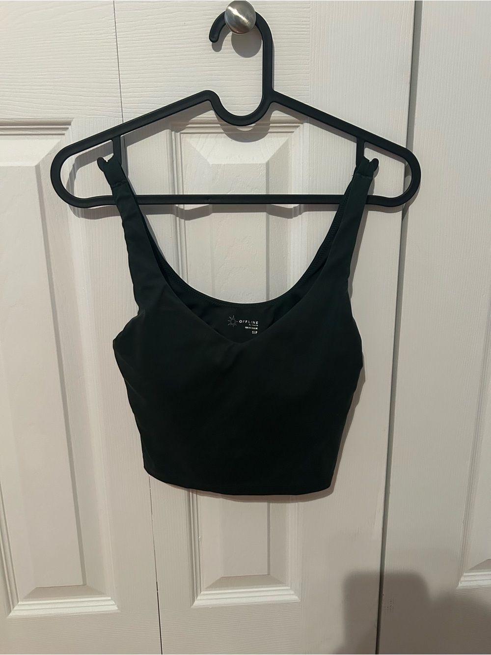 aerie dark green Cropped Camisole Tank